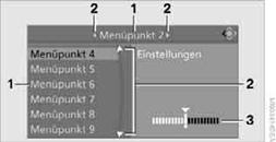 1 Menüpunkte sind meist in horizontalen oder vertikalen