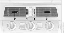 1 Rändelräder zum stufenlosen Öffnen und Schließen der Ausströmer