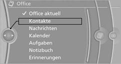 Alle Kontakte werden in alphabetischer Reihenfolge aufgelistet. Abhängig von der Anzahl der Kontakte wird die A-Z Suche angeboten, siehe Seite 23.