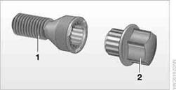 1 Radschraube für Adapter