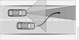 Beim Ausscheren eines Fahrzeugs aus be nachbarten Fahrspuren auf die eigene Fahrspur