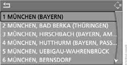 Vom System wird ein Zielort vorgeschlagen.